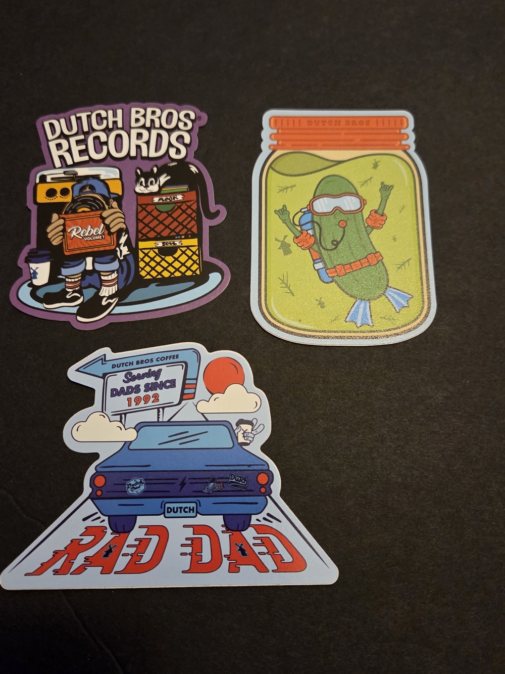 Dutch Bros stickers set of 3
